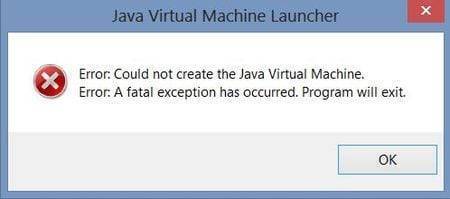 Could not create the Java Virtual Machine что делать