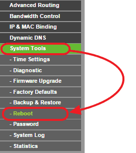 Как перезагрузить роутер TP-Link