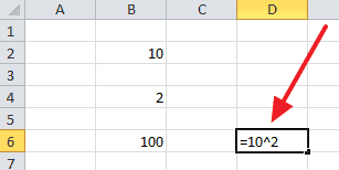 Как возвести в степень в Экселе, Excel 2003, 2007, 2010, 2013 и 2016