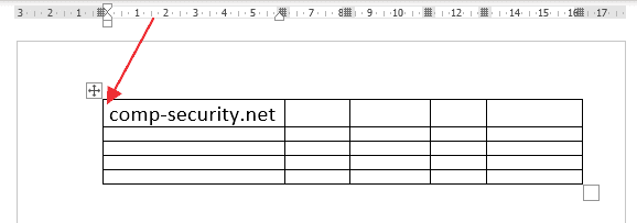 Как вставить текст перед таблицей в Word 2007, 2010, 2013, 2016 и 2019