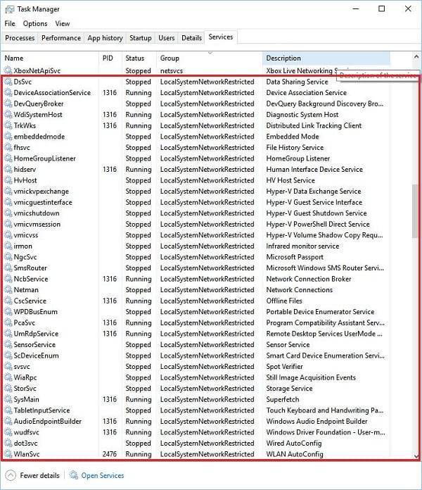 Svchost.exe LocalSystemNetworkRestricted грузит жесткий диск что делать