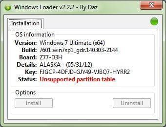 Unsupported partition table в Windows Loader &mdash; что делать?