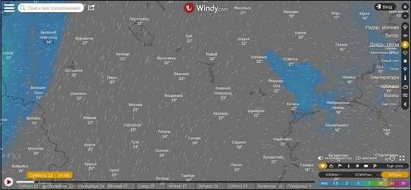 Windy.com &mdash; интерактивная карта погоды