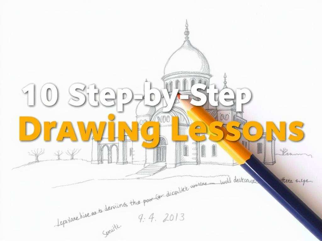 уроков рисования простым карандашом поэтапно для начинающих Урок 8: Пейзажи и архитектура фото