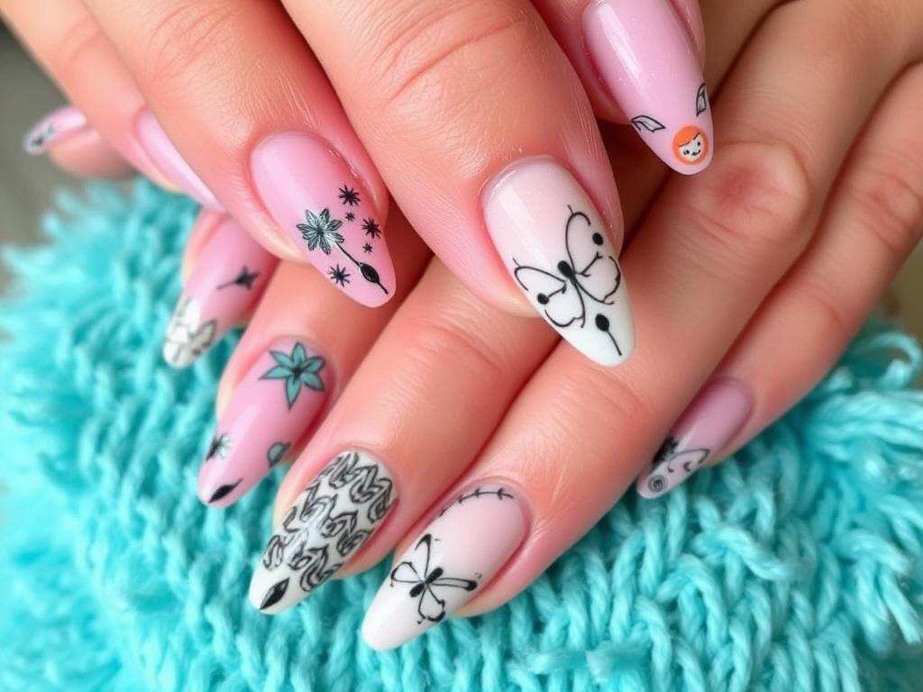 идей самого модного маникюра в 2025 году 3. Нейл-арт с узорами фото