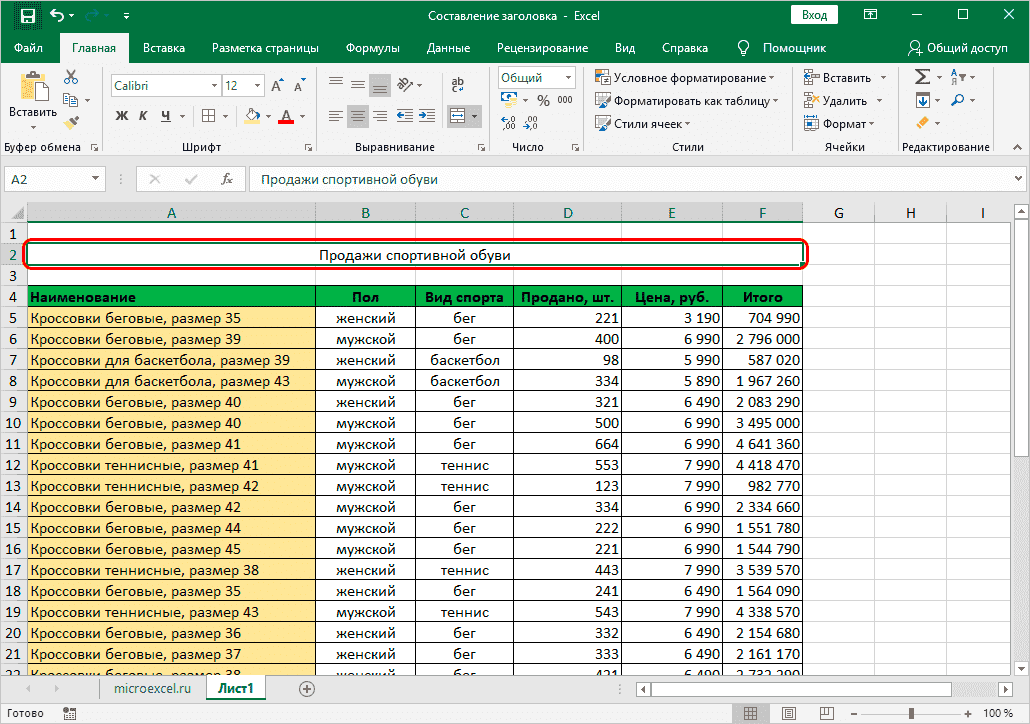 Шаг 2. Введите текст и выровняйте его