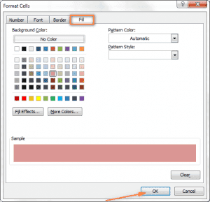 2 способа изменить фон в Excel