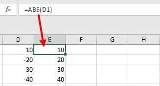 Функция ABS excel с примерами
