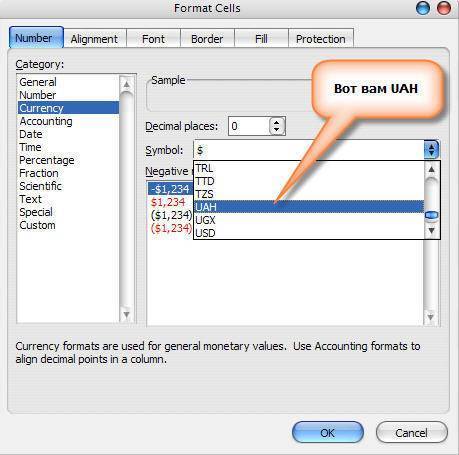 как сделать знак доллара в excel