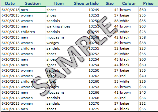 Добавить водяные знаки в Excel