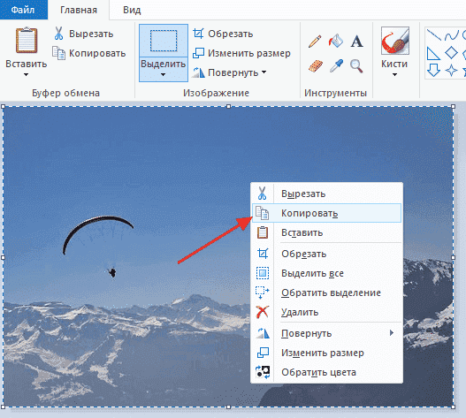 скопировать изображение