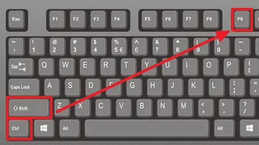 сочетание клавиш CTRL-SHIFT-F9