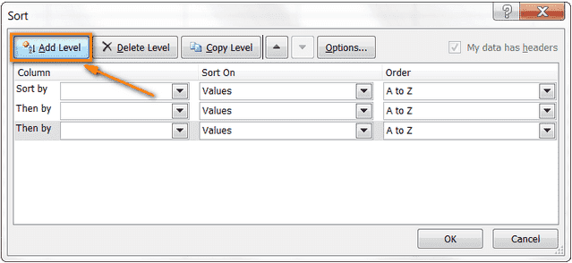 Сортировка в Excel
