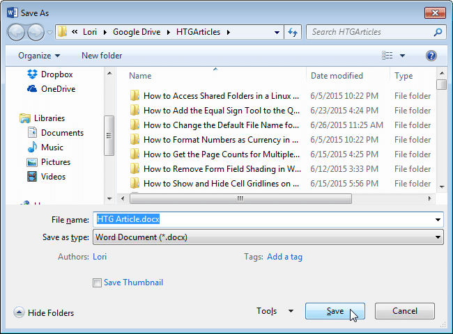 Имя файла по умолчанию в Word