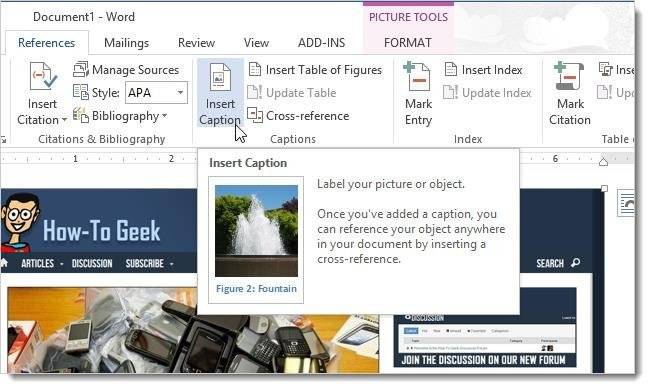 как создать подпись под словом на картинке