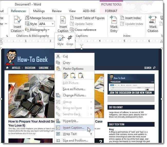 как создать подпись под словом на картинке