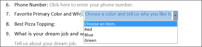 Как создавать заполняемые формы в Word
