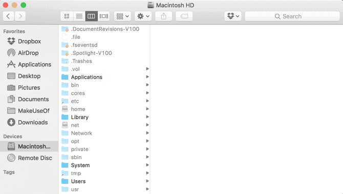 Macintosh HD Finder
