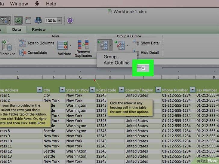 как сделать структуру в excel 2013