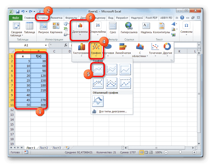Переход к черчению в Microsoft Excel