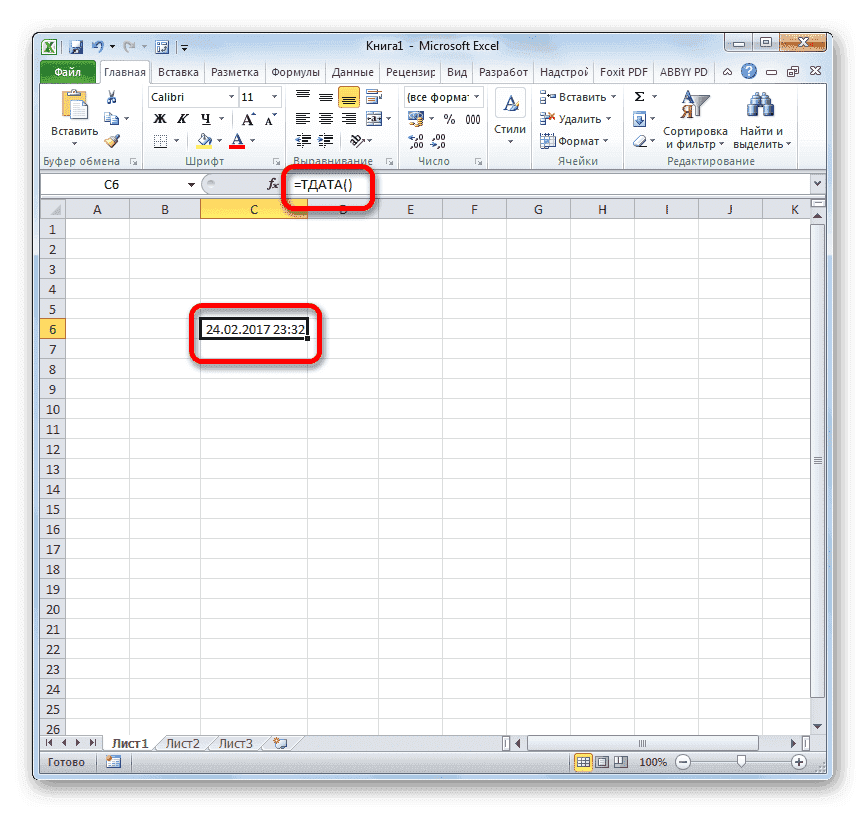 Функция TDAT в Microsoft Excel